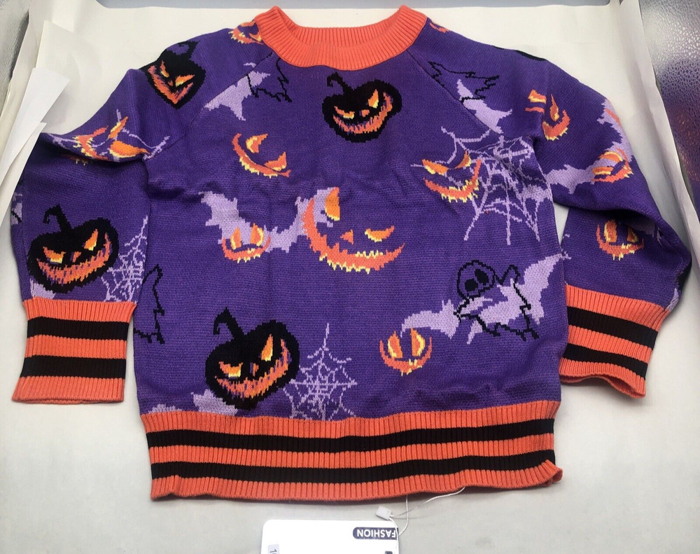 Halloween Costumes Thanksgiving Pullover Crewneck Ugly Sweater Size 9-10Y *READ